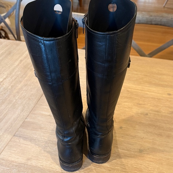 Frye Black Leather Knee-High Boots - Picture 9 of 11